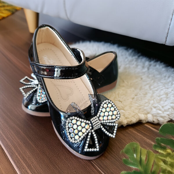 Zapatos de Niña con Lazo Brillante