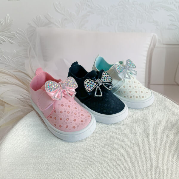 Zapatos Infantiles con Moña brillante