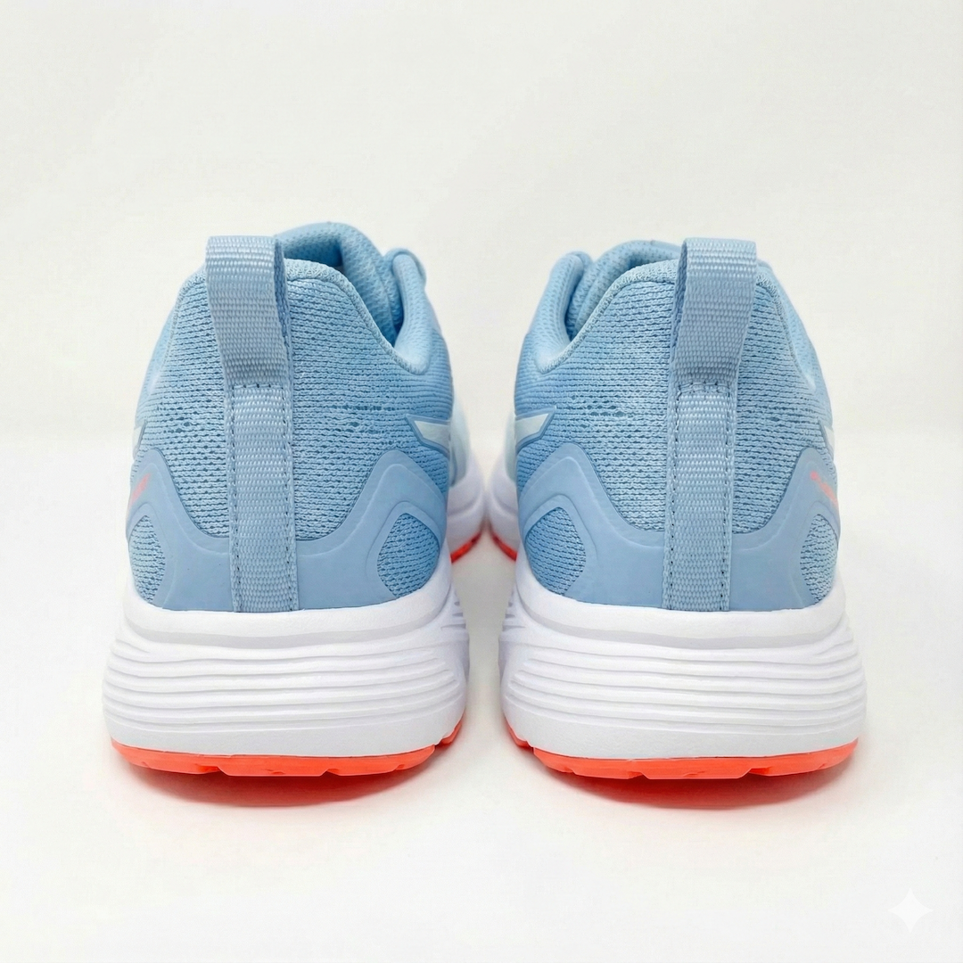 Zapatillas de Running Ligeras "SkyRunner" - Azul Cielo y Naranja Coral - Imagen 3