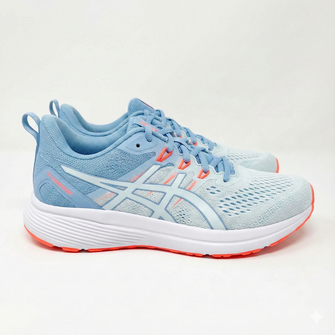 Zapatillas de Running Ligeras "SkyRunner" - Azul Cielo y Naranja Coral - Imagen 5